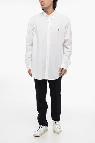 Camicia Custom Fit con Collo Button-down