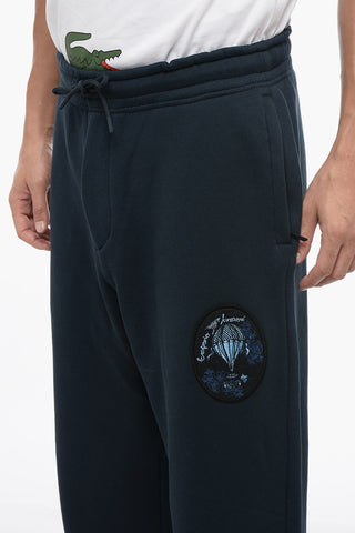 EMPORIO RESORT Cotton Sweatpants with Embroidered Patch