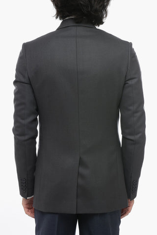 Double-Breasted Wool Blazer With Peak Lapel