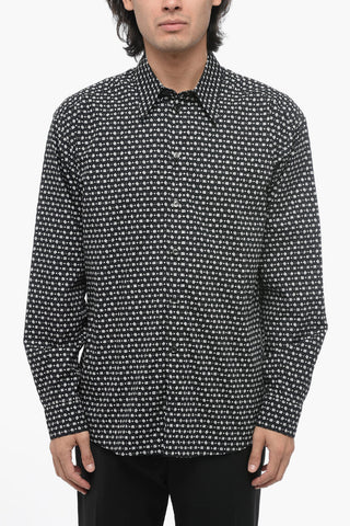 Long Sleeved Shirt With Allover Logo Print