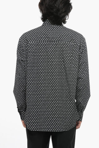 Long Sleeved Shirt With Allover Logo Print