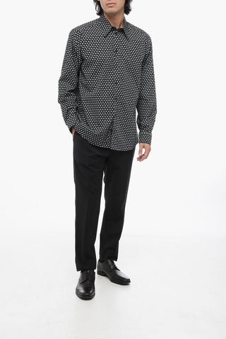 Long Sleeved Shirt With Allover Logo Print