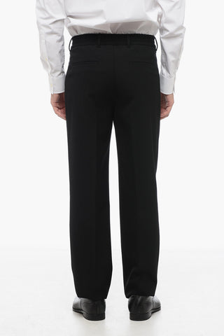 Pantaloni In Msito Lana Con Pinces