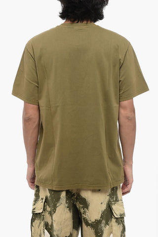 Cotton Crew-neck T-shirtwith Frontal Print