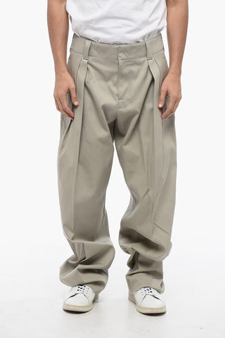 Pleated Wide-Fit Pants