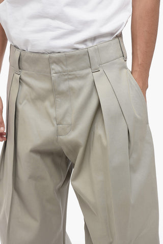 Pleated Wide-Fit Pants