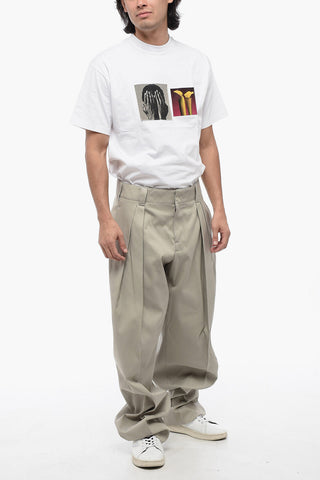 Pleated Wide-Fit Pants