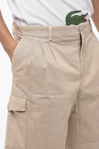 Shorts Cargo a 3 Pinces in Cotone Stretch