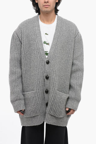 Lined Oversize-Fit Wool Cardigan