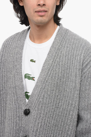 Lined Oversize-Fit Wool Cardigan