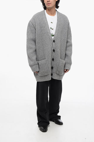 Lined Oversize-Fit Wool Cardigan