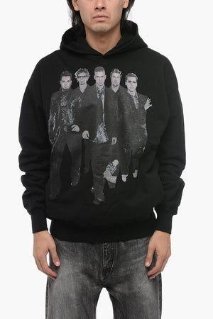 Felpa Hoodie NSYNC in Cotone Garzato Stampata