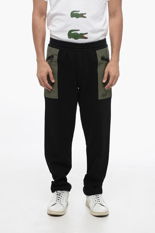 Brushed Cotton HYBRID Sweatpants with Contrasting Nylon Pockets
