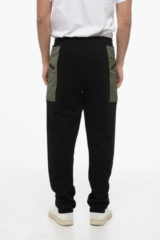 Brushed Cotton HYBRID Sweatpants with Contrasting Nylon Pockets