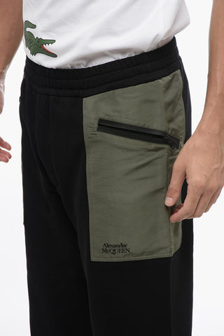 Brushed Cotton HYBRID Sweatpants with Contrasting Nylon Pockets