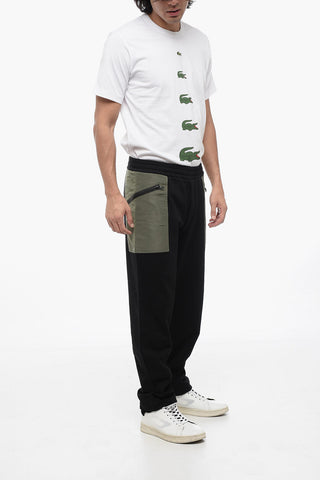 Brushed Cotton HYBRID Sweatpants with Contrasting Nylon Pockets