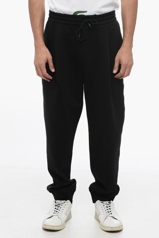 EMPORIO Single-pleated Cotton Blend Sweatpants