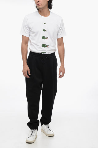 EMPORIO Single-pleated Cotton Blend Sweatpants