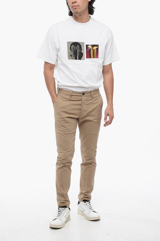 Regular Waist Slim Fit Chinos Pants
