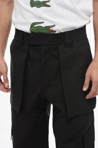 Pantaloni Cargo in Cotone con Polsini
