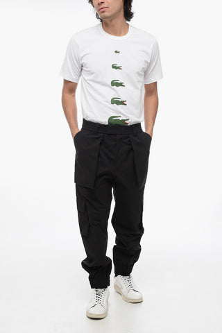 Pantaloni Cargo in Cotone con Polsini