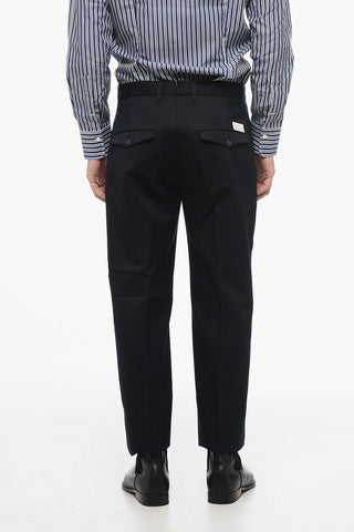Pantaloni NIKOLAS in Lana con Abbottonatura Frontale