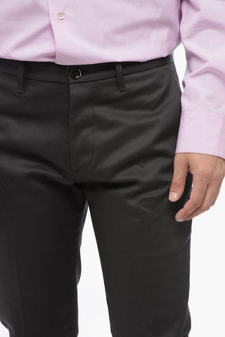 Pantaloni Chino in twill di Cotone Stretch