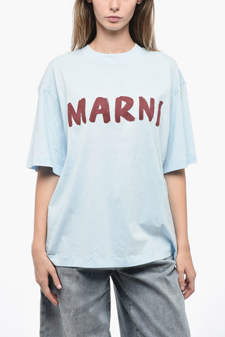 Boxy-fit T-shirt with Logo Print