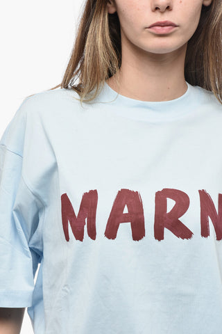 Boxy-fit T-shirt with Logo Print