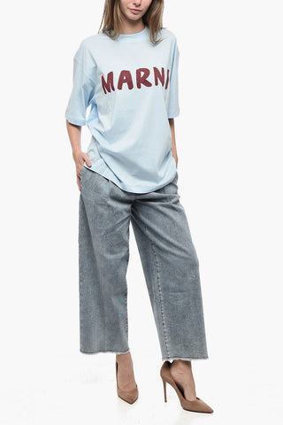 Boxy-fit T-shirt with Logo Print