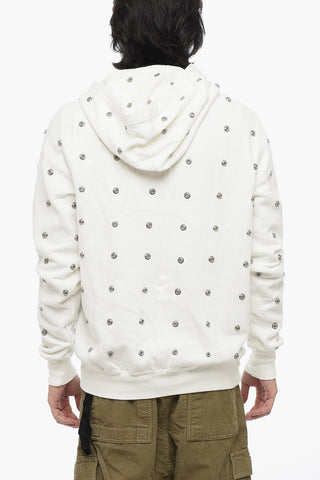DRKSHDW Cotton Hoodie with Decorative Snap Buttons