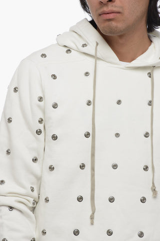 DRKSHDW Cotton Hoodie with Decorative Snap Buttons