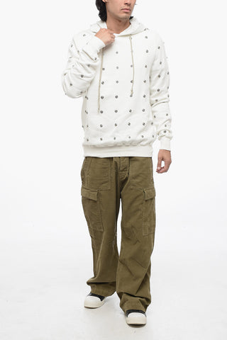DRKSHDW Cotton Hoodie with Decorative Snap Buttons
