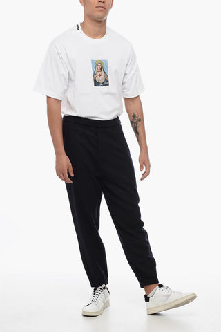 EMPORIO Cashmere Blend Pants with Elastic Waistband