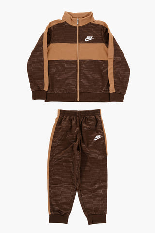 Set TEXTURED CLUB Felpa e Joggers con Logo All-Over