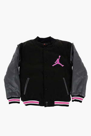 AIR JORDAN Giubbotto Varsity Imbottito con Maniche in Ecopelle