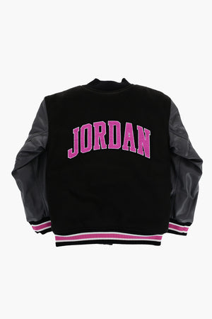 AIR JORDAN Giubbotto Varsity Imbottito con Maniche in Ecopelle