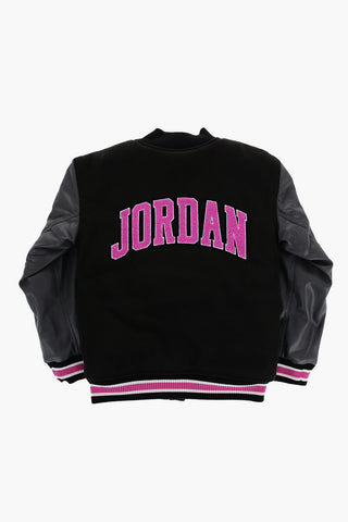 AIR JORDAN 패딩 바시티 재킷 인조가죽 소매