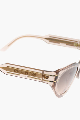  Solid Color DIOR SIGNATURE B71 Sunglasses with Butterfly Frame