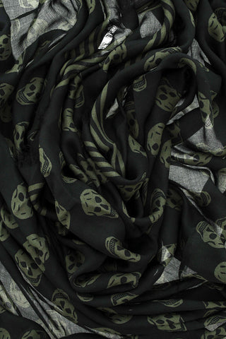 All-Over Skulls Printed BIKER Foulard