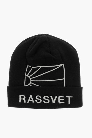 Beanie in Tinta Unita con Logo Ricamato