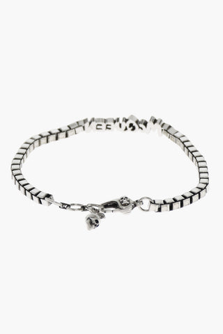 Silver-Effect Bracelet with Logo