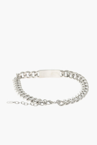 DIOR COUTURE Collana Chain Logata con Finitura Argento