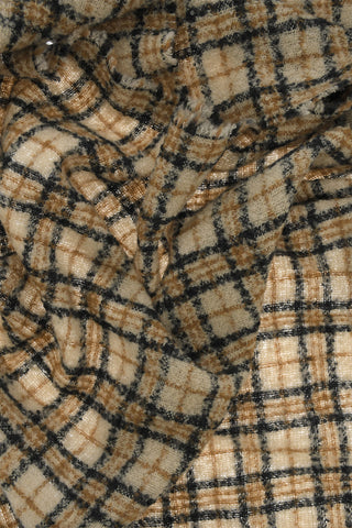 Check MENT Scarf with Fringes
