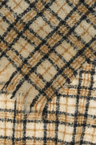 Check MENT Scarf with Fringes
