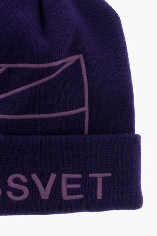 Beanie in Tinta Unita con Logo Ricamato