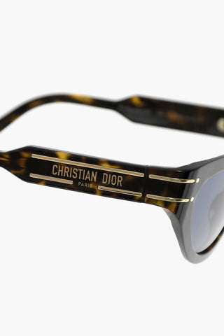 Tortoiseshell DIOR SIGNATURE B71 Sunglasses with Butterfly Frame