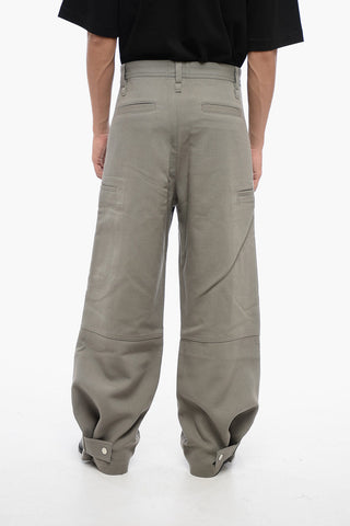 Single-pleated Virgin Wool Cargo Pants