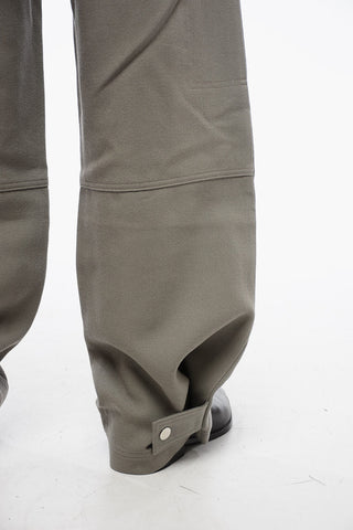 Single-pleated Virgin Wool Cargo Pants