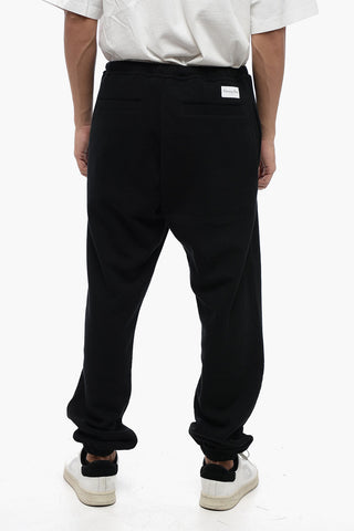 Joggers in Misto Cotone Felpato con Polsini